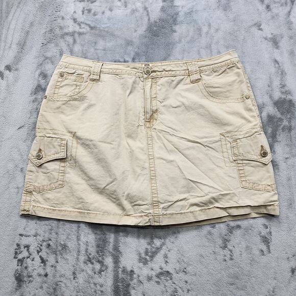 Faded Glory Pants - Vintage Faded Glory Skort Womens 20W Tan Cargo Mini Skirt Shorts Stretch Outdoor
